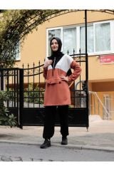Kadın Kiremit Fermuar Detay Ikili Takım