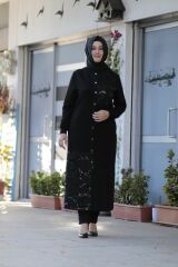 Büyük Beden Dantel Ve Payet Detay Kap Ferace