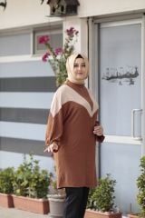 Kadın Siyah Krep Fermuarlı Tunik