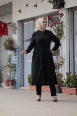 Büyük Beden Fermuarlı Kap Ferace