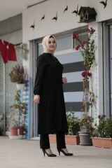 Büyük Beden Fermuarlı Kap Ferace