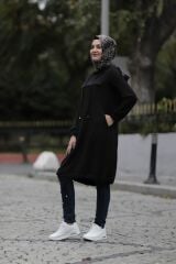 Siyah Sweatshirt Tunik