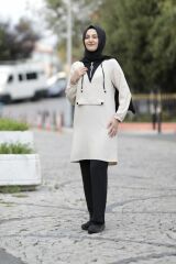 Kapüşonlu Spor Tunik Pantolon Takım
