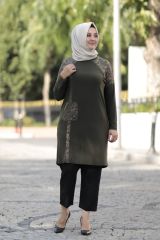 Taş Baskı Detay Tunik