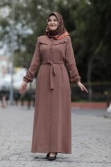 Cepli Fırfır Detay Pardesü