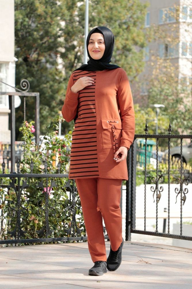 Çizgi Desen Ikili Eşofman Takım