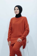 Pantolon Paçası Lastikli Triko Kazak Takım