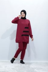 Çizgi Desen Eşofman Takım