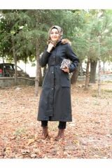Içi Kürklü Kapüşonlu Mont