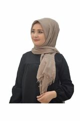 Kadın Vizon Kare Desen Şal