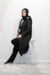 BÜYÜK BEDEN VELBOA İÇİ KÜRKLÜ FERMUARLI KAPİTONNE MONT