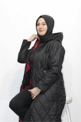 BÜYÜK BEDEN İÇİ RENKLİ FERMUARLI KAPİTONE MONT