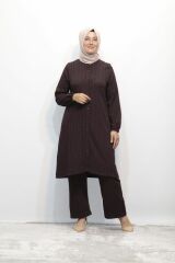 JAKAR NERVÜRLÜ DÜĞMELİ TUNİK PANTOLON İKİLİ TAKIM