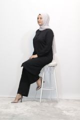 JAKAR NERVÜRLÜ DÜĞMELİ TUNİK PANTOLON İKİLİ TAKIM