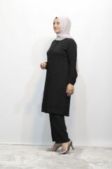 JAKAR NERVÜRLÜ DÜĞMELİ TUNİK PANTOLON İKİLİ TAKIM