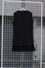 BÜYÜK BEDEN RAYON ŞİFONLU ALTI PİLİSE PENYE İÇLİK TUNİK