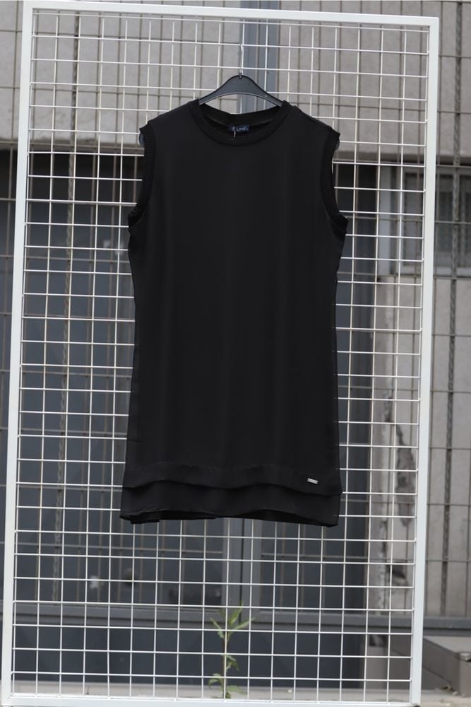 BÜYÜK BEDEN RAYON ŞİFONLU PENYE İÇLİK TUNİK