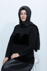 Scuba Krep Kadife Elbise