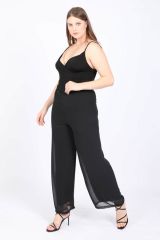 Micro Astarlı Multi Şifon Abiye Pantolon
