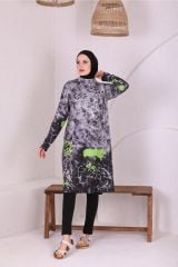 Büyük Beden Batik Desen Nanotex Tesettür Mayo