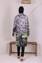 Büyük Beden Batik Desen Nanotex Tesettür Mayo