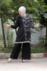 Zebra Baskılı Tunik Pantolon Ikili Takım