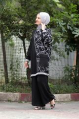 Zebra Baskılı Tunik Pantolon Ikili Takım