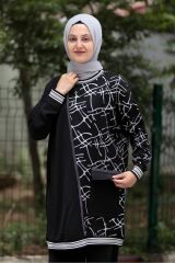 Zebra Baskılı Tunik Pantolon Ikili Takım
