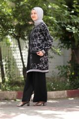 Zebra Baskılı Tunik Pantolon Ikili Takım