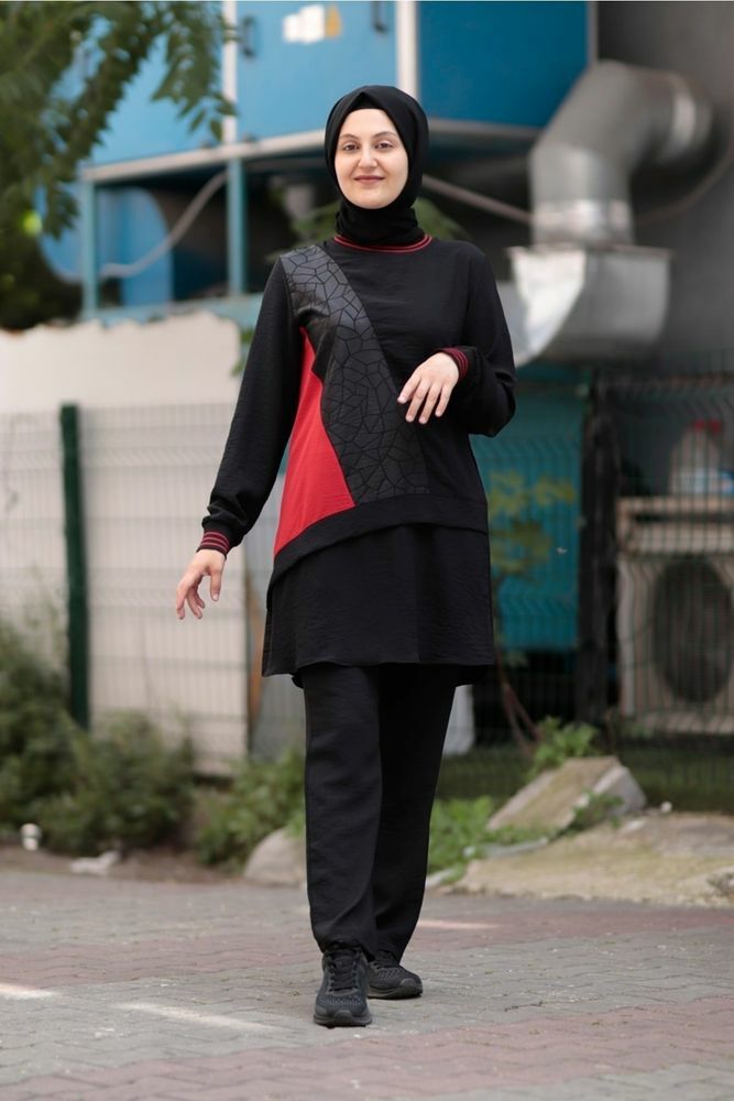 Parçalı Tunik Pantolon Ikili Takım