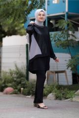 Parçalı Tunik Pantolon Ikili Takım