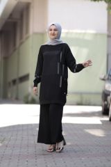 File Detay Tunik Pantolon Ikili Takım