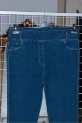 Büyük Beden Likralı Beli Lastikli Jean Pantolon