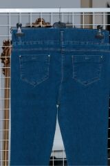 Büyük Beden Likralı Beli Lastikli Jean Pantolon