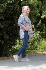 Büyük Beden Likralı Beli Lastikli Jean Pantolon