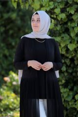 Büyük Beden Şifon Piliseli Sandy Yelek