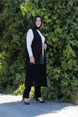 Büyük Beden Şifon Piliseli Sandy Yelek