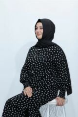 Büyük Beden Düğmeli Empirme Gömlek Tunik