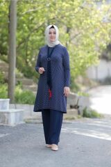 Büyük Beden Puantiye Baskılı Penye Ikili Takım