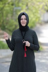 Büyük Beden Puantiye Baskılı Penye Ikili Takım