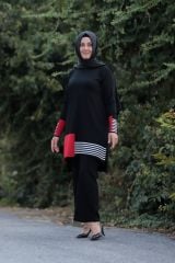 Büyük Beden Merserize Soğuk Rayon Iplik Intersiye Tunik Pantolon Ikili Takım