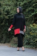 Büyük Beden Merserize Soğuk Rayon Iplik Intersiye Tunik Pantolon Ikili Takım