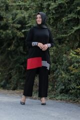 Büyük Beden Merserize Soğuk Rayon Iplik Intersiye Tunik Pantolon Ikili Takım