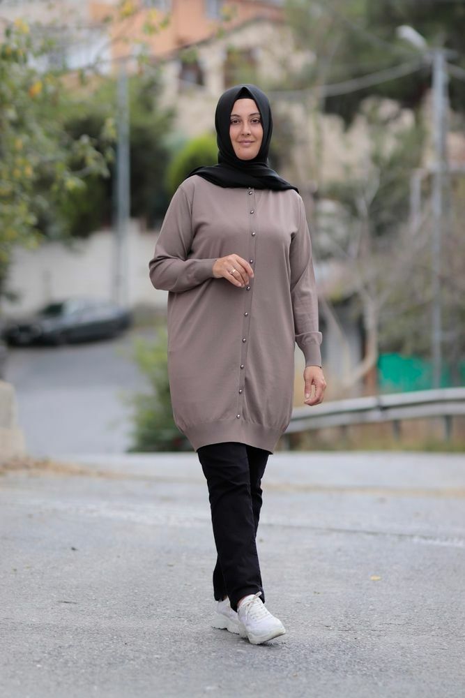 Merserize Soğuk Rayon Iplik Perfect Düğmeli Kısa Hırka Triko Giy Çık