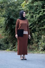 Merserize Soğuk Rayon Iplik Perfect Etek Bluz Ikili Takım
