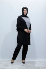 Kaz Ayağı Tunik Pantolon Penye İkili Takım