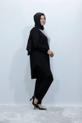 Kaz Ayağı Tunik Pantolon Penye İkili Takım