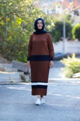 Büyük Beden Merserize Soğuk Rayon Iplik Perfect Piliseli Etek Bluz Ikili Takım