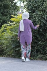 Çiçek Desen Tunik Pantolon İkili Takım