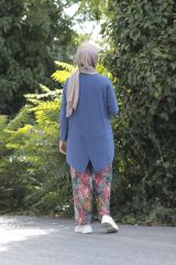 Çiçek Desen Tunik Pantolon İkili Takım